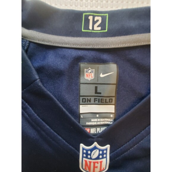 Nike On Field Russell Wilson #3 Seattle Seahawks Sewn NFL Football Jersey Mens L - Picture 6 of 12